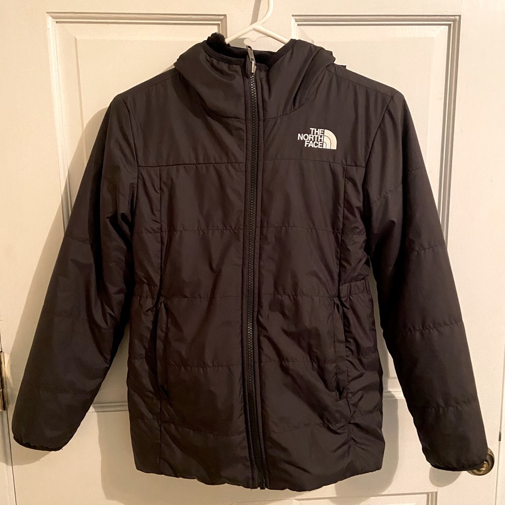 Reversible North Face Mossbud Parka. M/M 10 Kids GirlsReversible insideout Plush